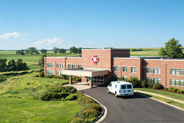 Rural critical access hospital exterior